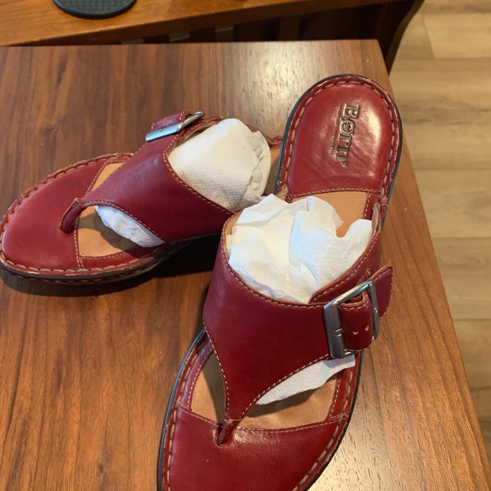 Born beautiful leather sandal. Size 11 worn maybe twice. Excellent condition